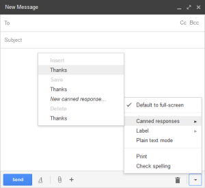 calling saved gmail canned response 